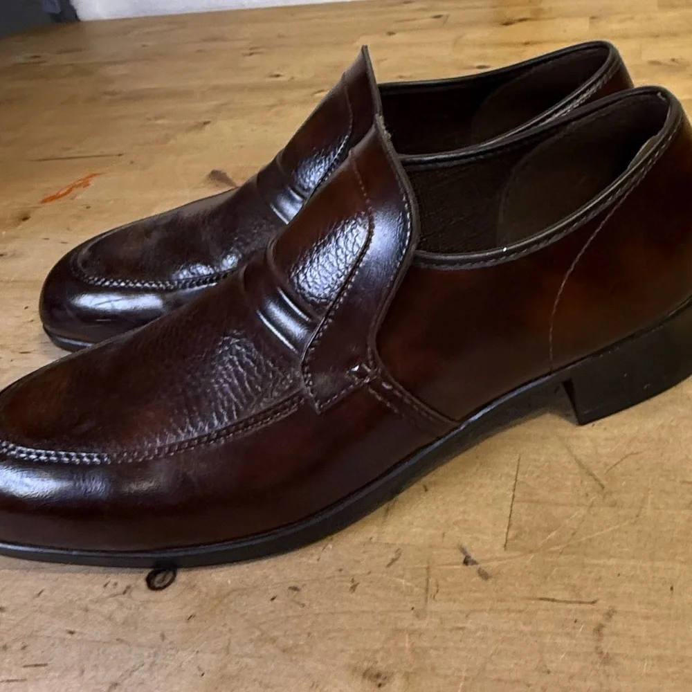 Chancellor Men’s Leather Slip On Loafers Brown Size 7.5 or 8